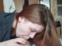 18, 대학교, 밀프, 빨간 머리, 러시아인, 빨아들이는