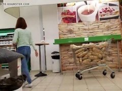 お尻, 美女, 茶髪の, 妊娠, のぞき
