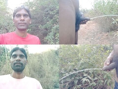 Rajesh Playboy 993 Two Outdoor Pissing in the Jungle Outside Golden Shower Spankig Butt