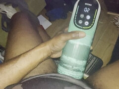 Solo Jerk off with Auto Stroker Toy