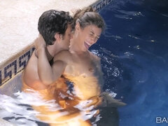 Hot spanish babe Julia Roca gets fucked in the pool