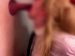 Enthousiasteling, Pijpbeurt, Sperma in mond, Lul, Duits, Muurgat, Moeder die ik wil neuken, Zwanger