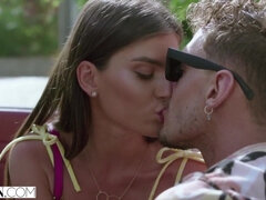 Beautiful Stefany has Passionate Affair on Road Trip