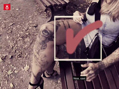 Éjaculer dans la bouche, Allemand, De plein air, Public, Tatouage