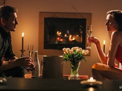 Stor rumpe, Stor kukk, Store pupper, Kukk suging, Brunette, Bakfra, Milf