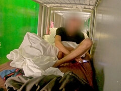 Naughty hostel encounter: Busty redhead teen (18+) gives me an arousing wakeup call with a deepthroat BJ and swallows all my load