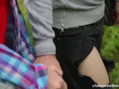 Amatör, Avsugning, Fingering, Slick, Utomhus, Offentlig, Fitta, Tuttar