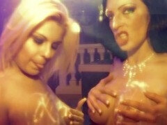 Threesome action and interracial lesbian fun in a steamy hookup flick