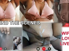 Wife & Lover Live Sex - Behind the Scenes of Wife Pressing Boobs to Tempt Lover