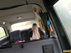 Skinny vixen Elena Vedem pays taxi driver by her tight pussy