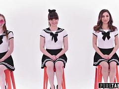 Tredimensionel, Pik sutte, Gruppe, Hårdt, Realitet, Teenager, Uniform