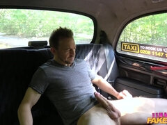 Erik Everhard satisfies female taxi driver