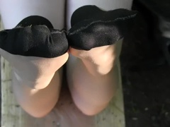 Pieds, Hd, Nylon, Petite femme, Pov, Allumeuse, Nénés