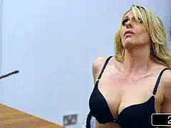 Submissive educator Brittany Bardot Has rough orgy With Her Student