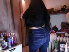 Amatéři, Americké, Zadek, Brunetka, Evropské, Džíny, Sólo