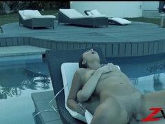 Svart, Avsugning, Hd, Naturlig, Utomhus, Pool, Fitta, Tuttar