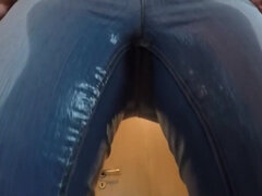 Jeans and Pantie Wetting and Hard orgasm