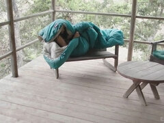 デカパイ, フェラチオ, 茶髪の, イマラチオ, エロティック, 指いじり, オマンコ, オッパイの