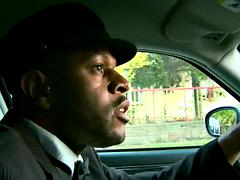 Aleska Diamond in a limo: Blowjob, Doggy  Babe Porn