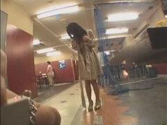 Mellow small titted Japanese Kaho Kasumi in public place