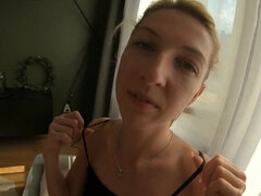 Shaved pussy babe exposing herself for the camera