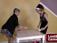 Naughty Game Bet: Two Hot Lesbian Teens Strip and Play After Losing