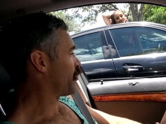 오랄섹스, 가슴이 큰, 자동차, 도기스타일, 얼굴에, Hd, 자연의 가슴, 타는