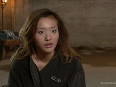 Asiatisch, Braunhaarige, Domination, Leder, Bestrafung, Rau, Hintern versohlen, Titten