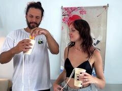 カップル, 露出狂, ゲーム, アウトドア, 公共, オッパイの