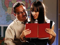 A young and slutty babe Nadia Aria fucked in the classroom