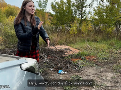 Stacy Starando Extreme Femdom - Hardcore Pussy Worship & Dirty Talk Outdoor