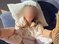 Enthousiasteling, Blond, Pijpbeurt, Stel, Europees, Gezichtspunt, Kut duiken