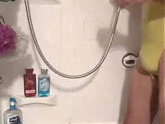 Amateur, Cuarto de baño, Verga grande, Consolador, Lencería, Masturbación, Nylon, Solo