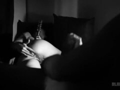 Hot MILF teases with glass dildo in her ass before rough anal fuck - MarkusCross