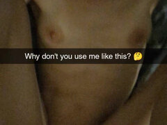 Wife Smokes and Cheats While Home Alone and Cucks Her Husband on Snapchat. Cumslut Can't Stop Cumming