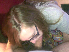 Любители, Большой член, Минет, Очки, Домашнее видео