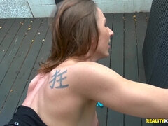 Pompino, Brunetta, Facciale, All'aperto, Figa