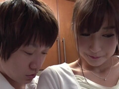 Horny Japanese whore Ichika Kanhata in Crazy handjobs, college JAV scene