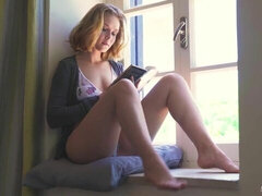Soloing big-boobed chick Lucretia K is touching her wet hole