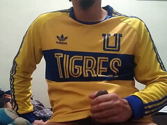 Enthousiasteling, Grote lul, Masturbatie, Mexicaans, Alleen