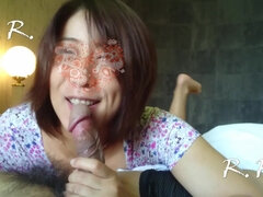 funny asian MILF blows small wiener