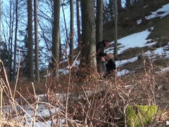 Большой член, Минет, Парочка, Натуральные сиськи, На природе, На публике, Киски, Сиськи