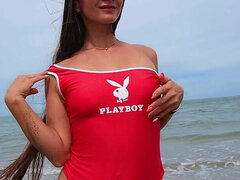 18 jahre, Leie, Strand, Schönheit, Bikini, Braunhaarige, Öffentlich, Jungendliche (18+)