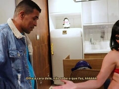 Man die toekijkt, Sperma shot, Latijnse vrouw, Tiener, Vrouw