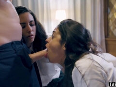 Schoolgirl seduced by these twisted two stepsiblings