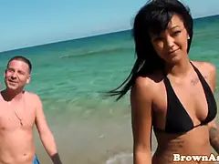 Røv, Strand, Smuk, Sort, Give finger, Hd, Gummi, Tatovering