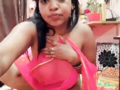 Seductive display by Indian housewife in her twenties