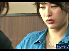 Asiatique, Compilation, Japonaise, Embrassement, Lesbienne