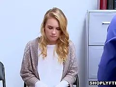 Stor stjärt, Blondin, Doggystyle, Hd, Naturliga tuttar, Kontor, Polis