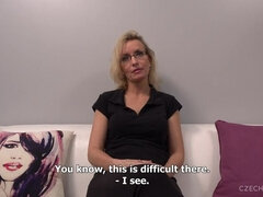 Blondine, Blasen, Tschechisch, Brille, Hardcore, Milf